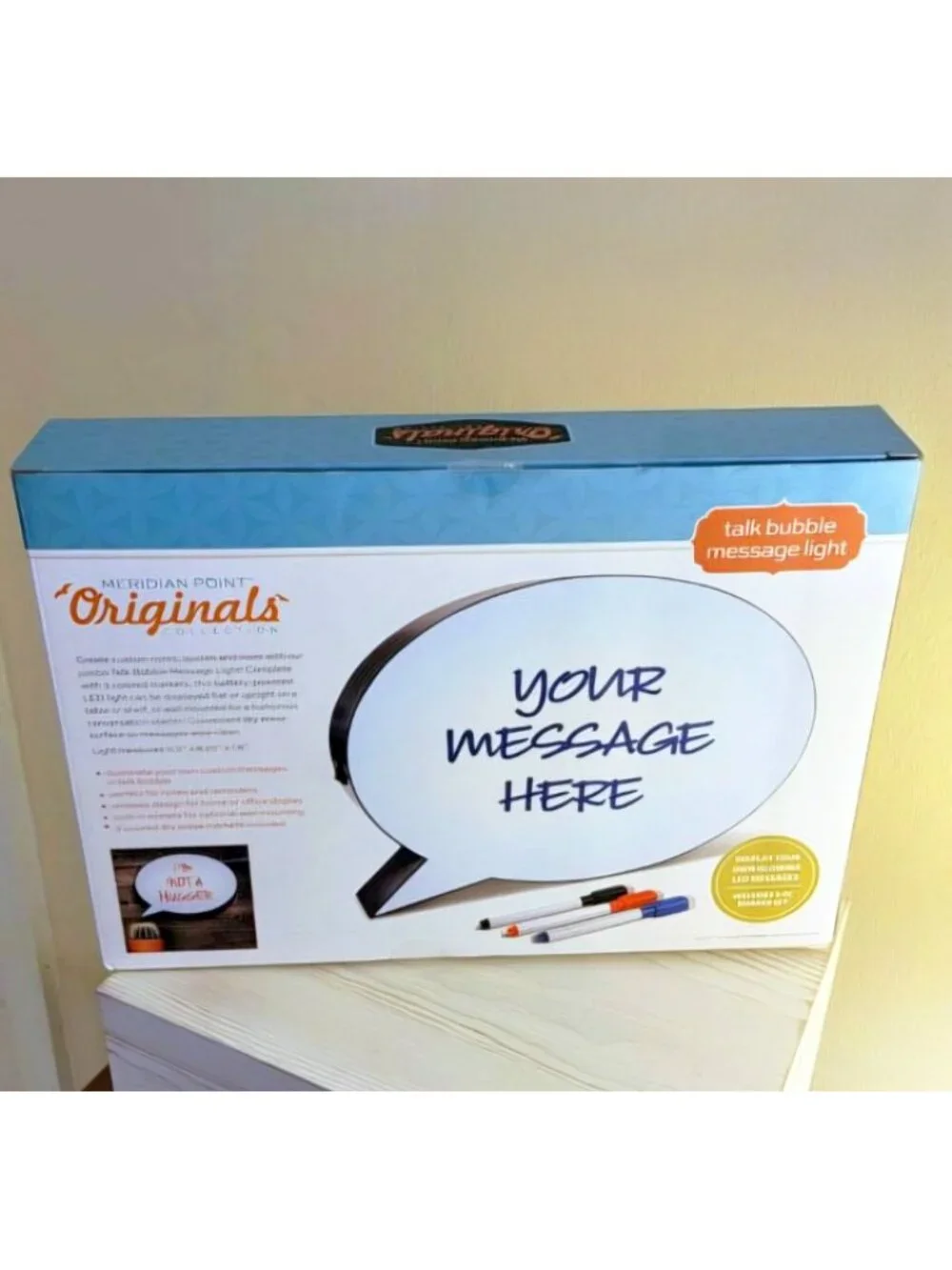 LED Night Light Talk Bubble Message NIB Dry Erase Sign Board NEW Customizable